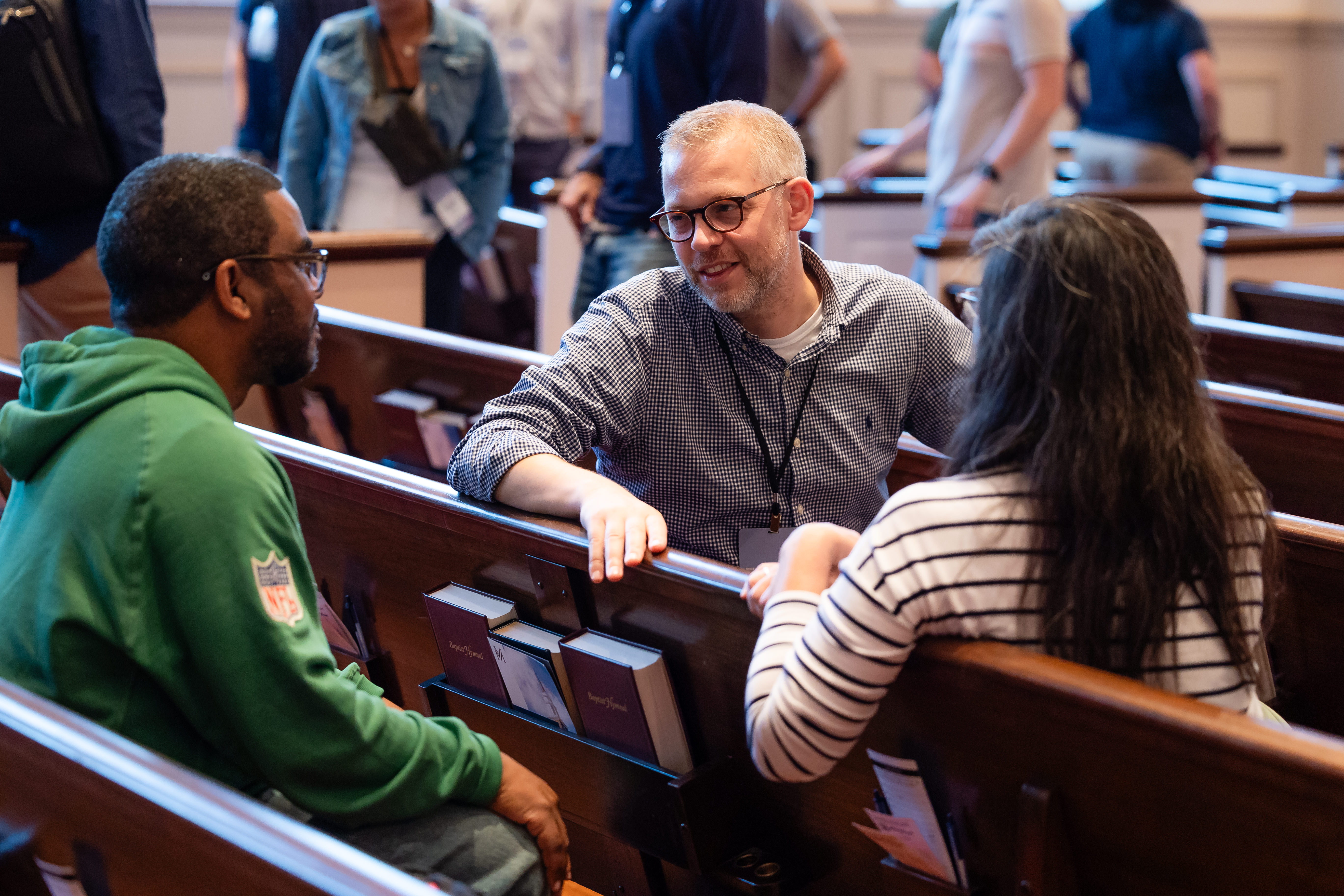Pastors in fellowship between sessions
